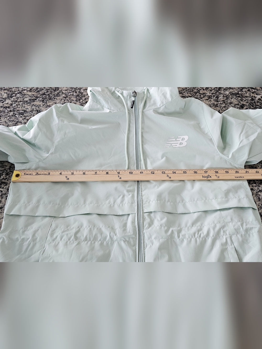 New Balance Fleece Lined Hooded Jacket Mint Green Women’s Medium Running Athleti - Picture 7 of 8